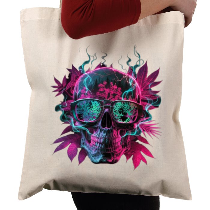 Skull Leaf Tote Bag