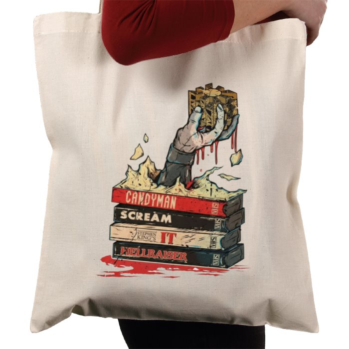VHS Horror Tapes Hellraiser Theme Tote Bag