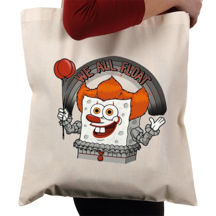 Pennywise IT x SpongeBob Square Pants - We All Float Tote Bag