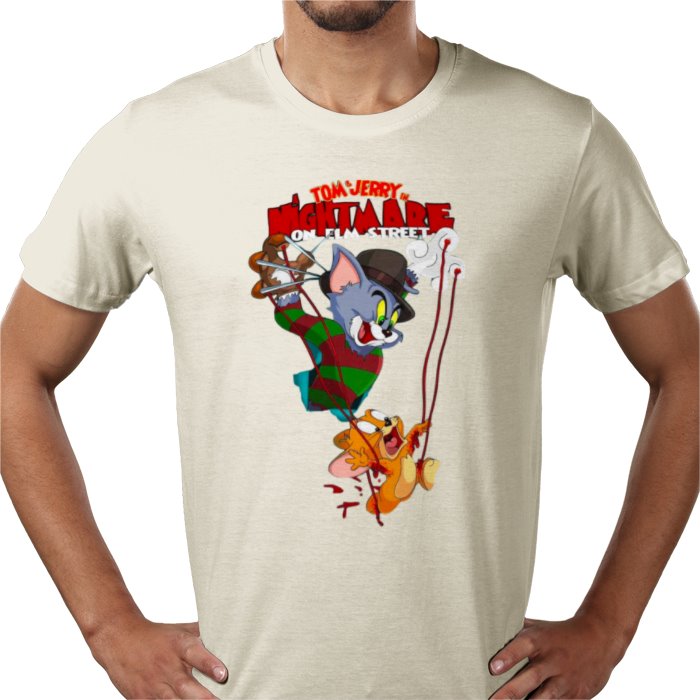 Tom And Jerry & A Nightmare On Elm Street - Freddy & Jerry T-shirt