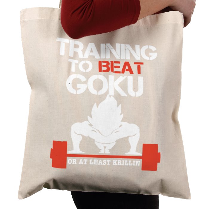Dragonball Z - Training To Beat Goku Tote Bag