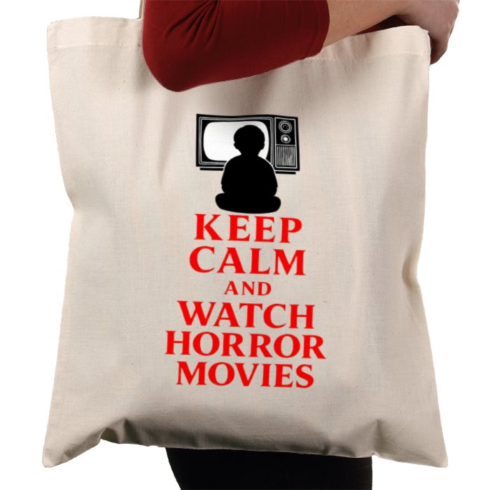 Keep Calm And Watch Horror Movies Tote Bag