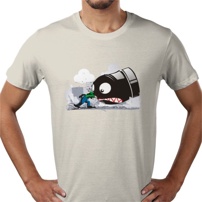 Super Mario Bros — Luigi Punching Bullet Bill T-Shirt