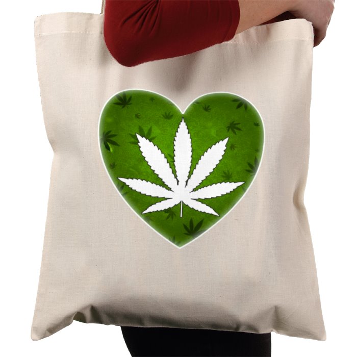 Cannabis Heart Tote Bag