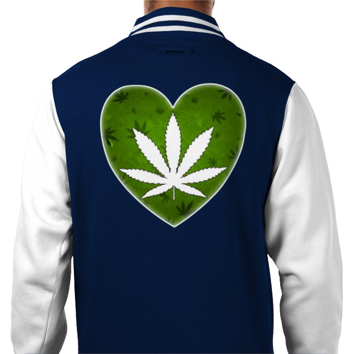 Cannabis Heart Varsity Jacket