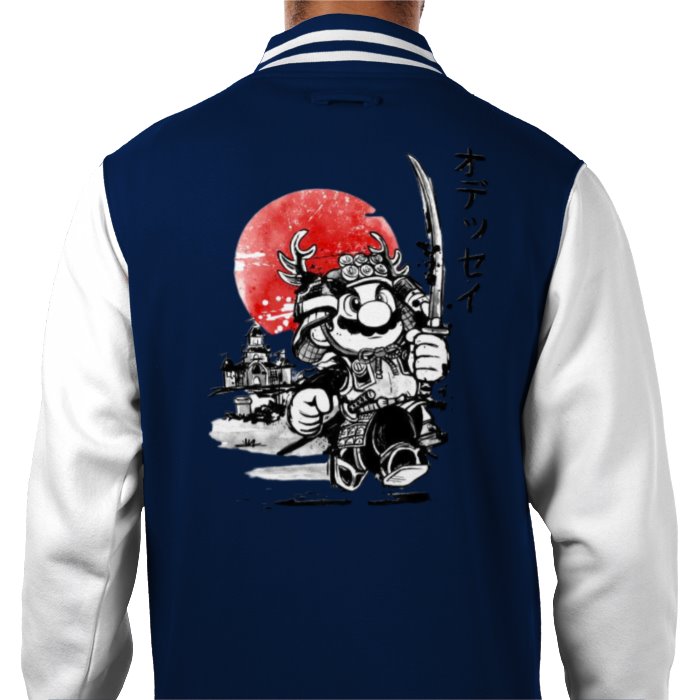 Super Mario Bro's - Samurai Mario Theme Varsity Jacket