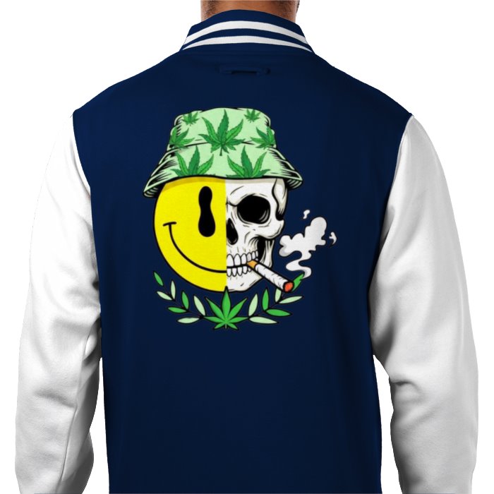 Emoji Skull Varsity Jacket