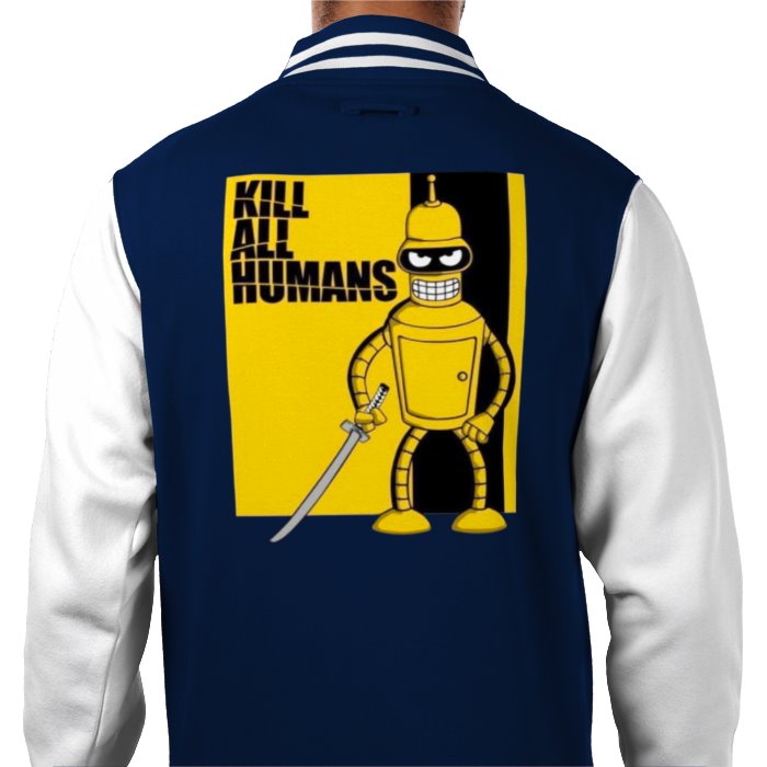 Futurama x Kill Bill - Kill All Humans Varsity Jacket