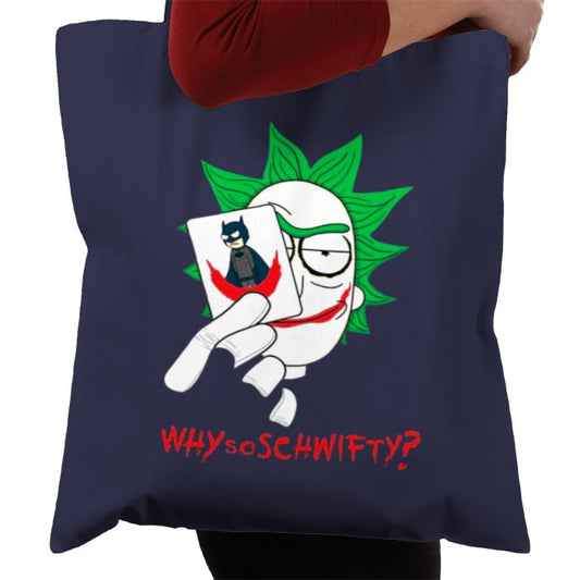 Rick & Morty & Batman - Why So Schwifty Tote Bag