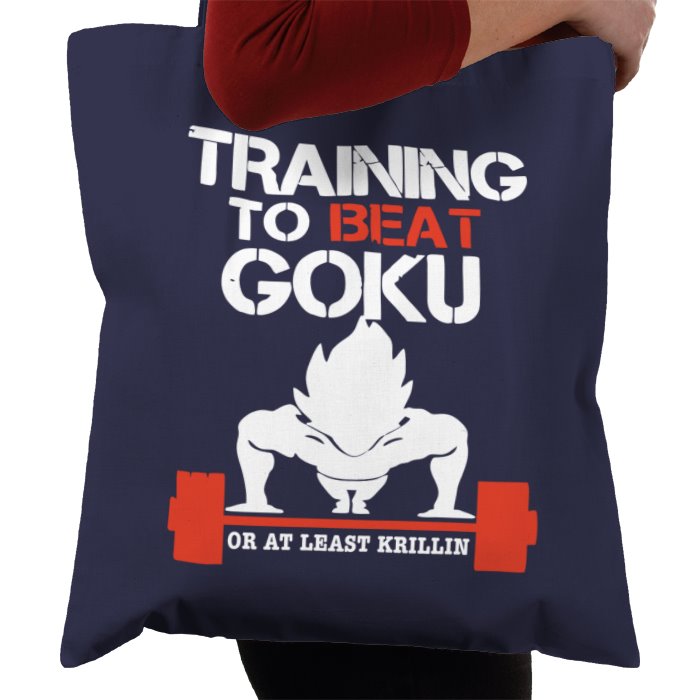 Dragonball Z - Training To Beat Goku Tote Bag