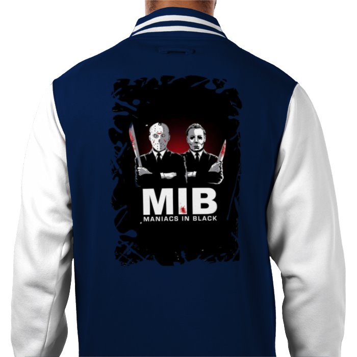 Men In Black & Friday 13th & Halloween - Maniacs In Black Varsity Jacket