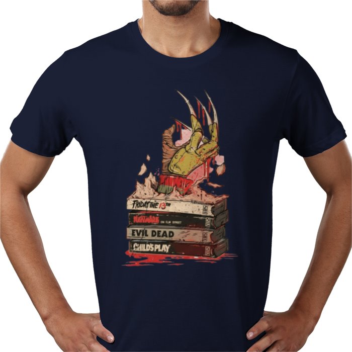 VHS Horror Tapes - Freddy Theme T Shirt