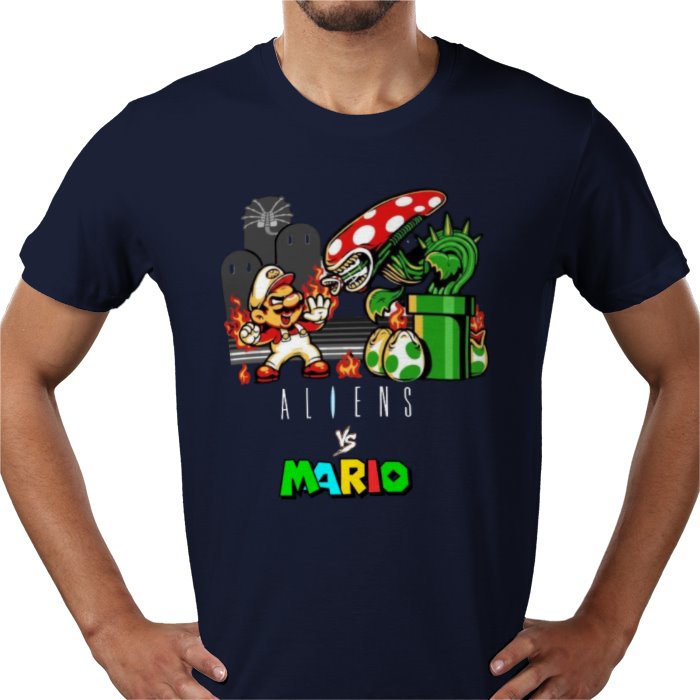 Super Mario x Aliens - Aliens Vs Mario T-shirt