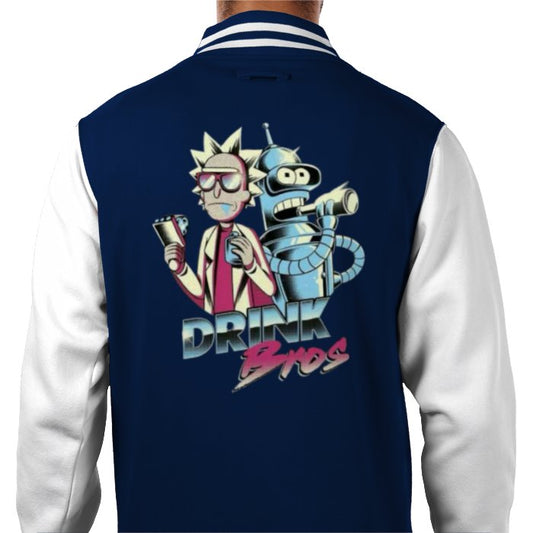 Rick & Morty x Futurama - Drink Bros Varsity Jacket