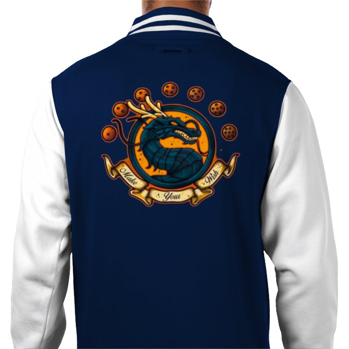 Dragon Ball Z & Mortal Kombat - Make Your Wish Varsity Jacket