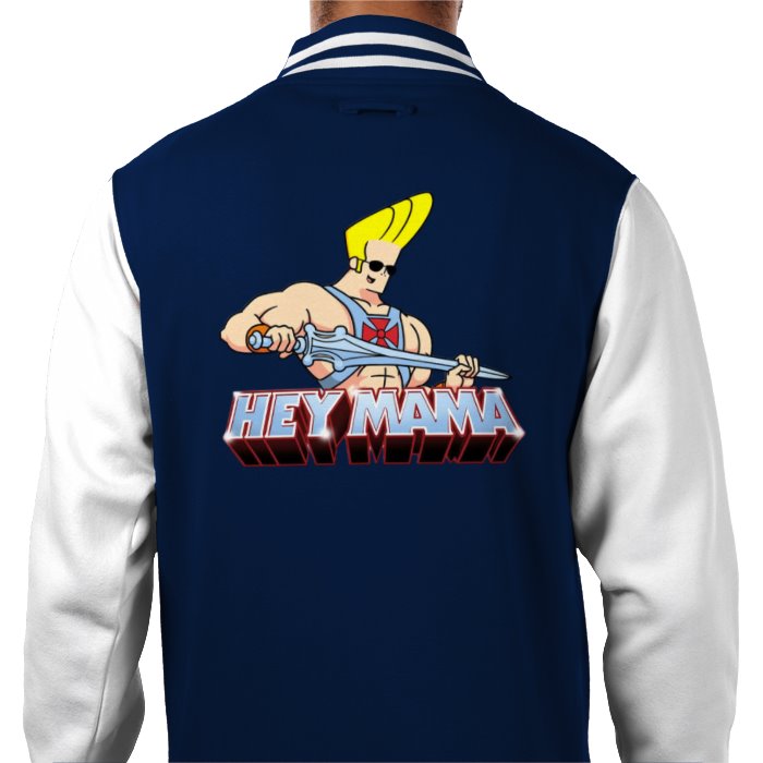 Johnny Bravo & He-Man - Hey Mama Varsity Jacket