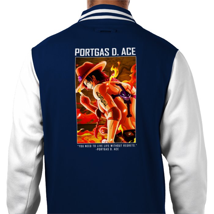 One Piece - Ace Theme 4 Varsity Jacket