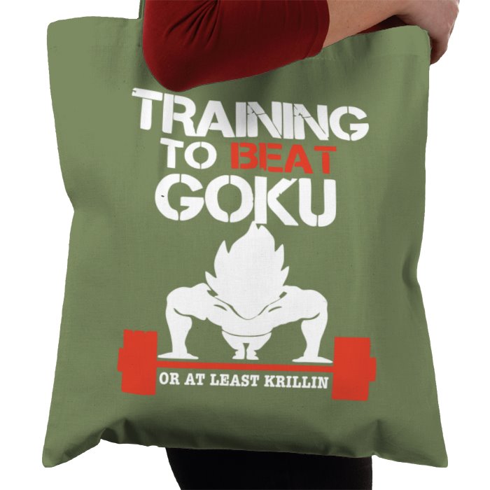 Dragonball Z - Training To Beat Goku Tote Bag