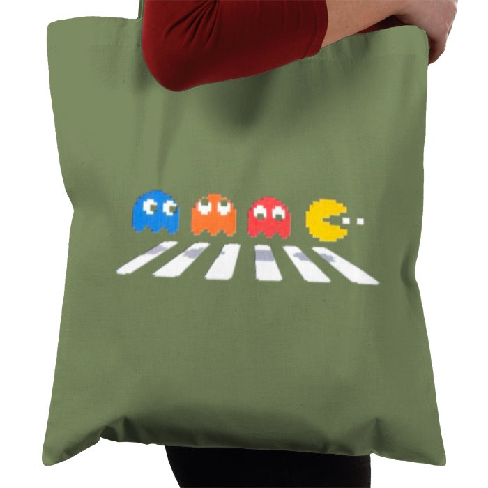 Pacman & The Beatles - Abby Road Tote Bag