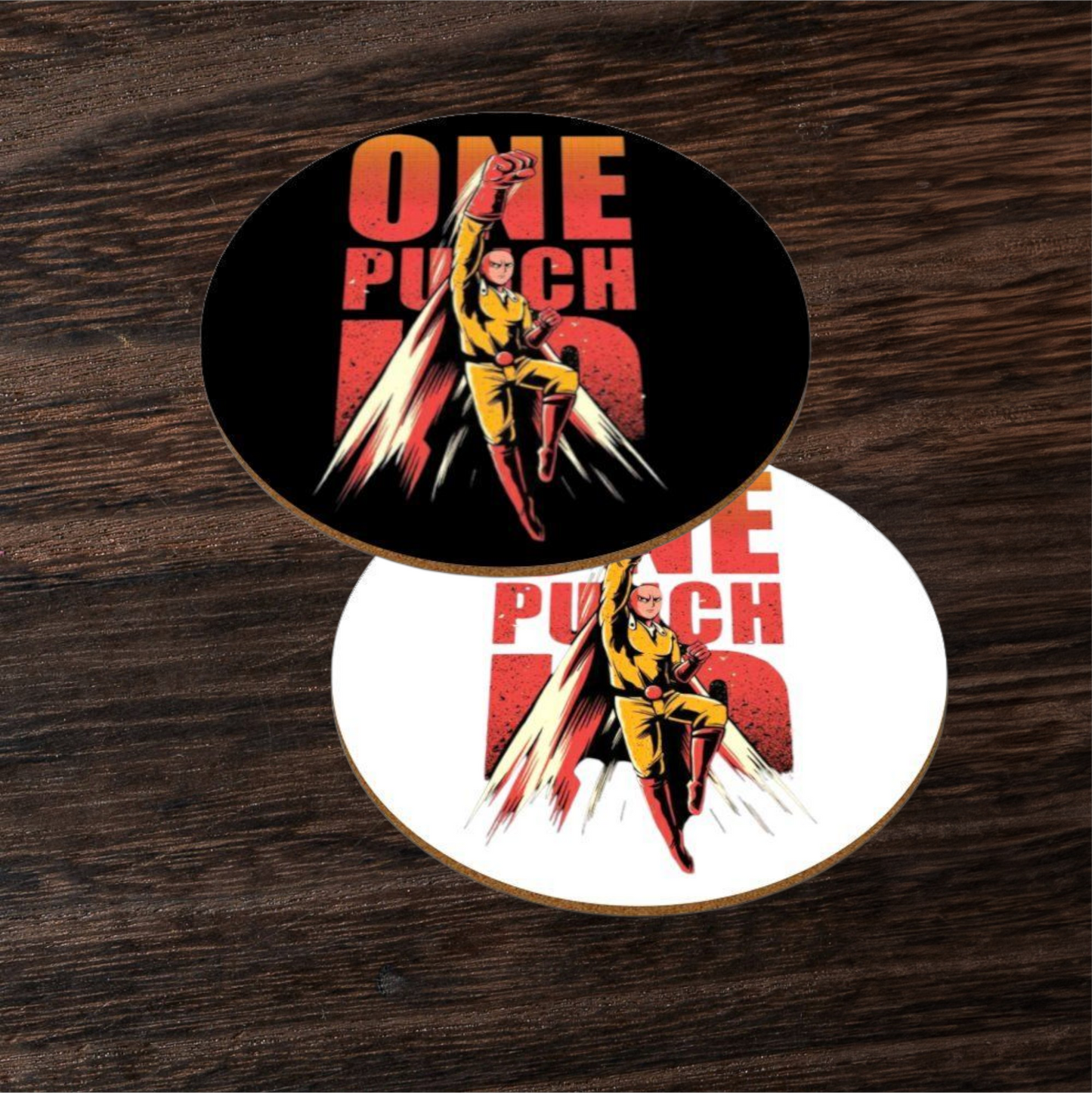 One Punch Man - Theme Round Coasters