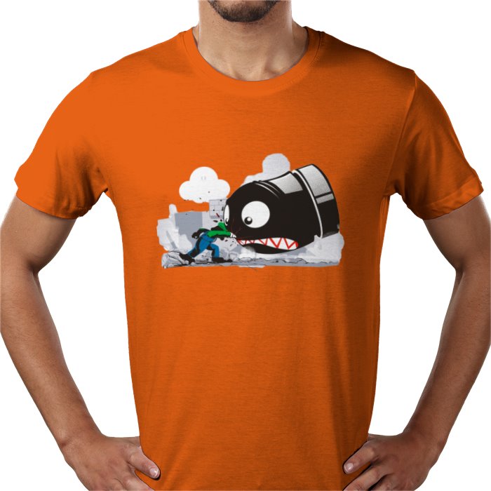 Super Mario Bros — Luigi Punching Bullet Bill T-Shirt