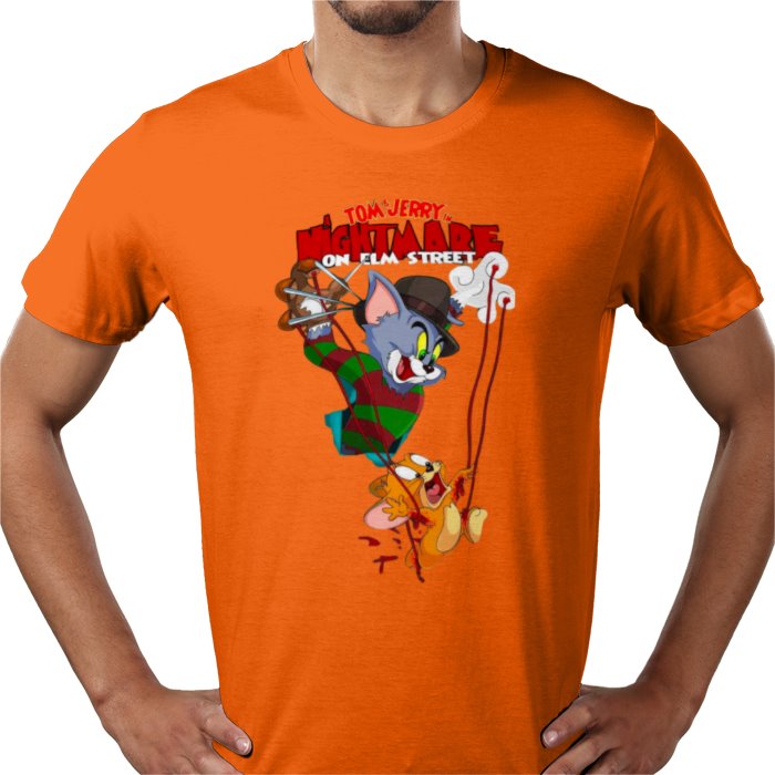 Tom And Jerry & A Nightmare On Elm Street - Freddy & Jerry T-shirt