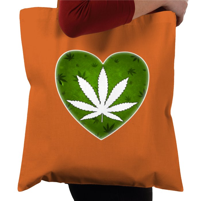 Cannabis Heart Tote Bag