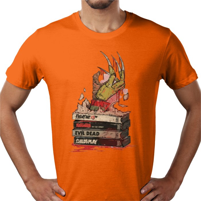 VHS Horror Tapes - Freddy Theme T Shirt