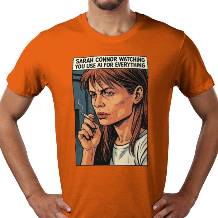 Terminator's Sarah Connor Watching You Use AI T-shirt