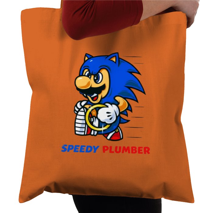 Super Mario Bro's x Sonic The Hedgehog - Speedy Plumber Tote Bag