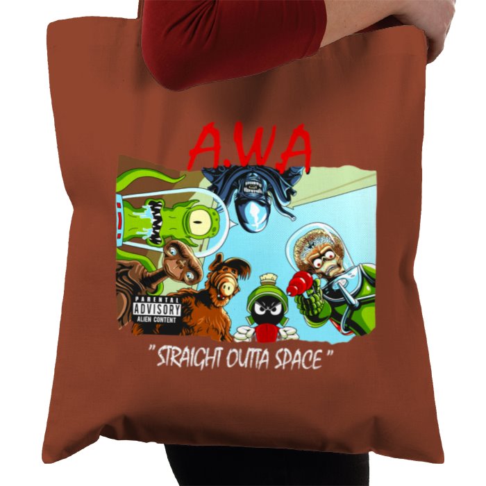 Cartoon Aliens x NWA - Aliens Without Attitude Tote Bag