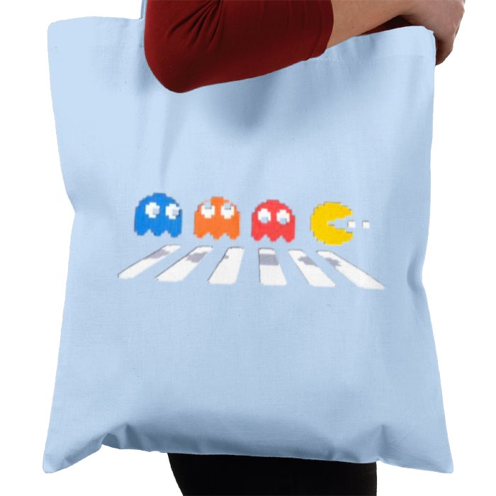 Pacman & The Beatles - Abby Road Tote Bag