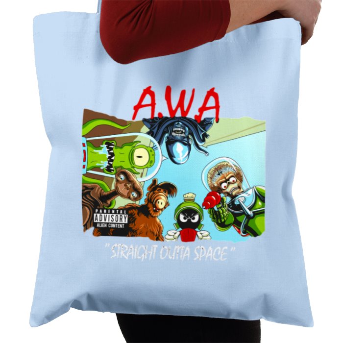 Cartoon Aliens x NWA - Aliens Without Attitude Tote Bag