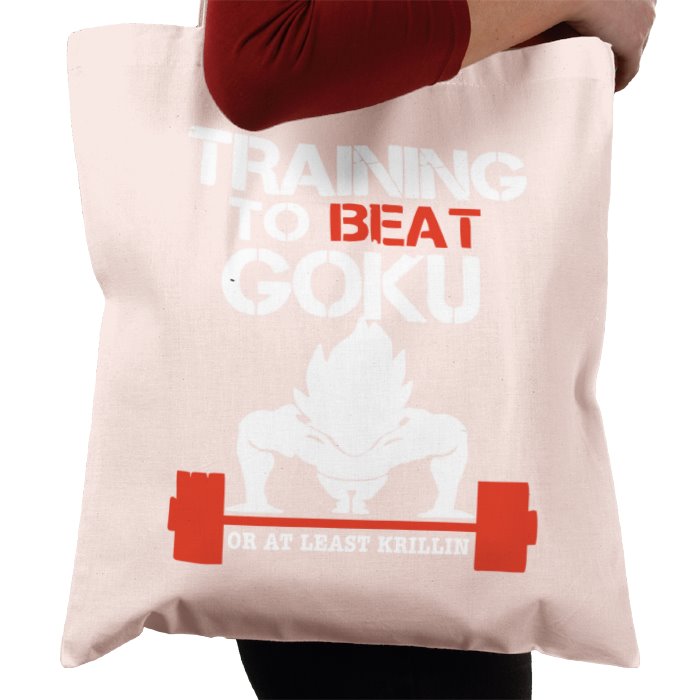 Dragonball Z - Training To Beat Goku Tote Bag
