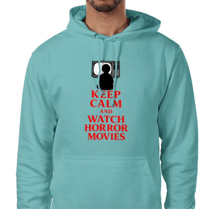 Keep Calm And Watch Horror Movies Pocket Hoodie