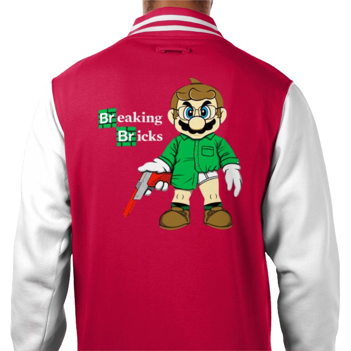 Super Mario x Breaking Bad - Breaking Bricks Varsity Jacket