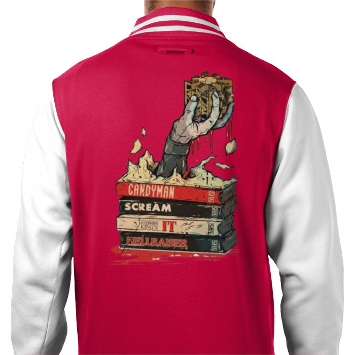 VHS Horror Tapes Hellraiser Theme Varsity Jacket