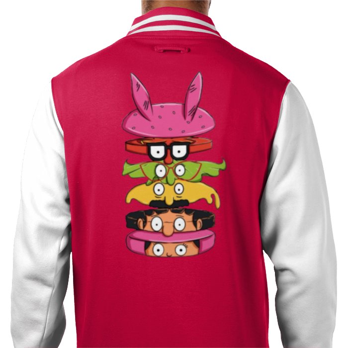 Bobs Burgers - Sliced Burger Varsity Jacket