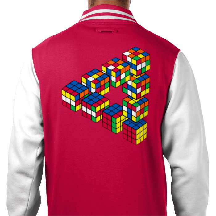 Rubik's Cube Theme Varsity Jacket