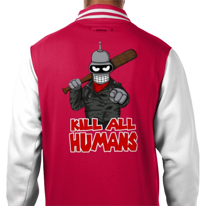 Futurama x The Walking Dead - Kill All Humans Varsity Jacket