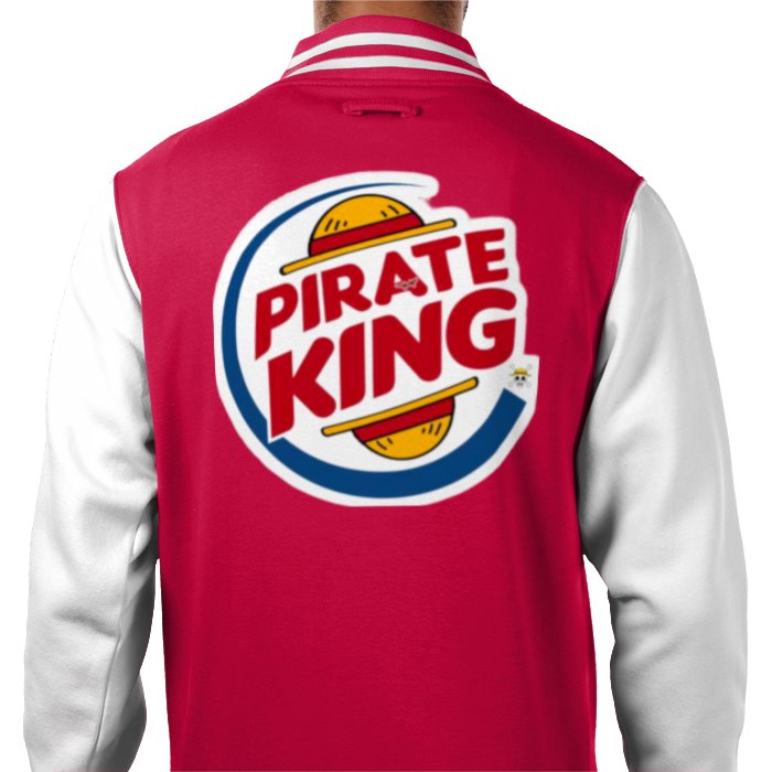 One Piece & Burger King - Pirate King Varsity Jacket