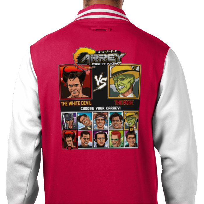 Jim Carrey & Fight Night & Street Fighter - Super Carrey Fight Night Varsity Jacket