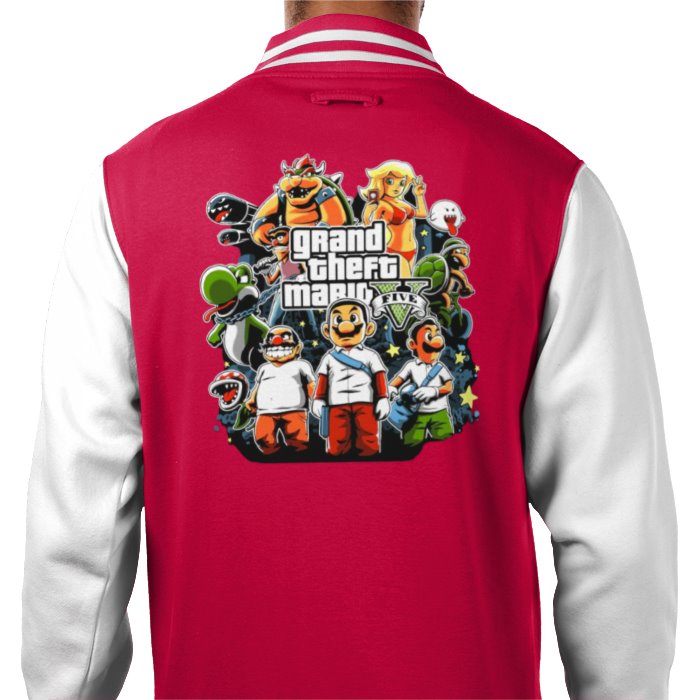 Grand Theft Auto & Super Mario Bro's - Grand Theft Mario Varsity Jacket