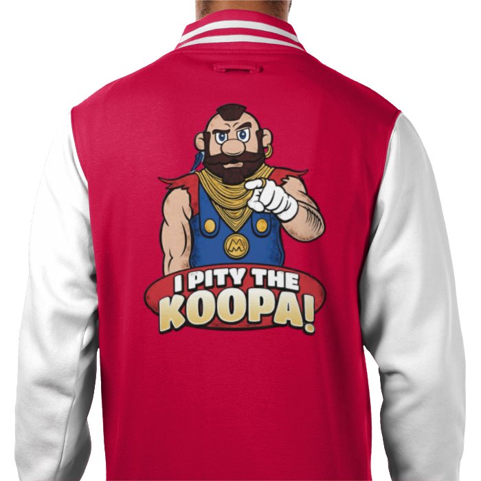 The A Team & Super Mario Bro's - I Pity The Koopa Varsity Jacket