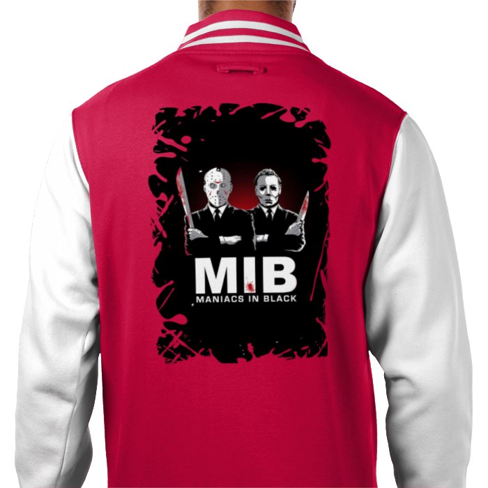 Men In Black & Friday 13th & Halloween - Maniacs In Black Varsity Jacket