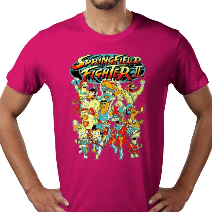 The Simpsons x Street Fighter 2 Parody T-Shirt