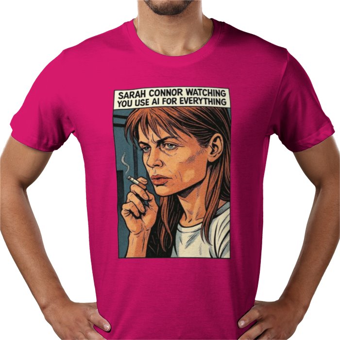 Terminator's Sarah Connor Watching You Use AI T-shirt