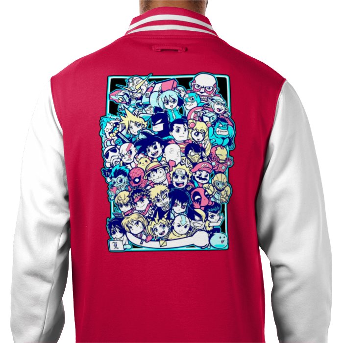 Anime - Collage 2 Varsity Jacket