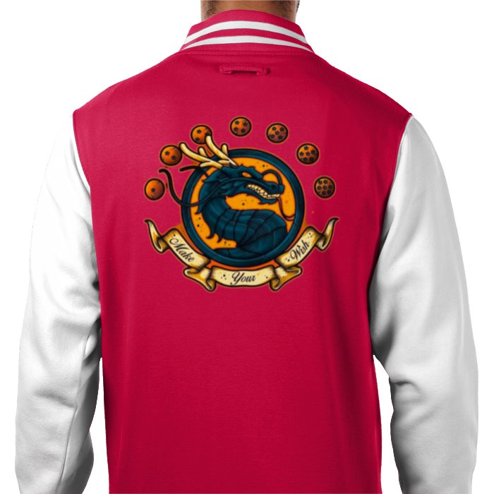 Dragon Ball Z & Mortal Kombat - Make Your Wish Varsity Jacket