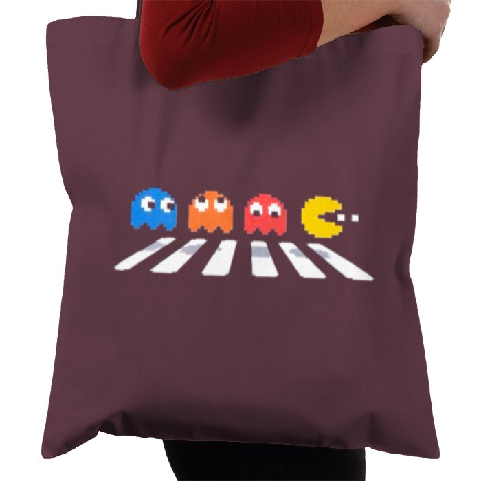 Pacman & The Beatles - Abby Road Tote Bag